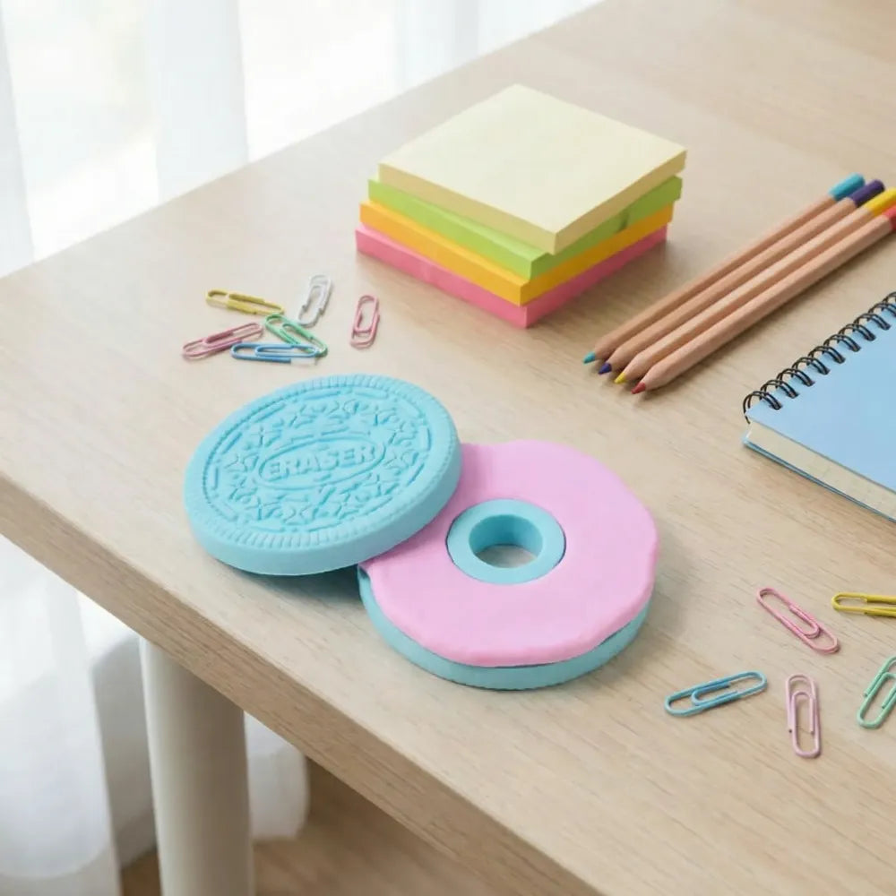 Fun biscuit-shaped eraser - office