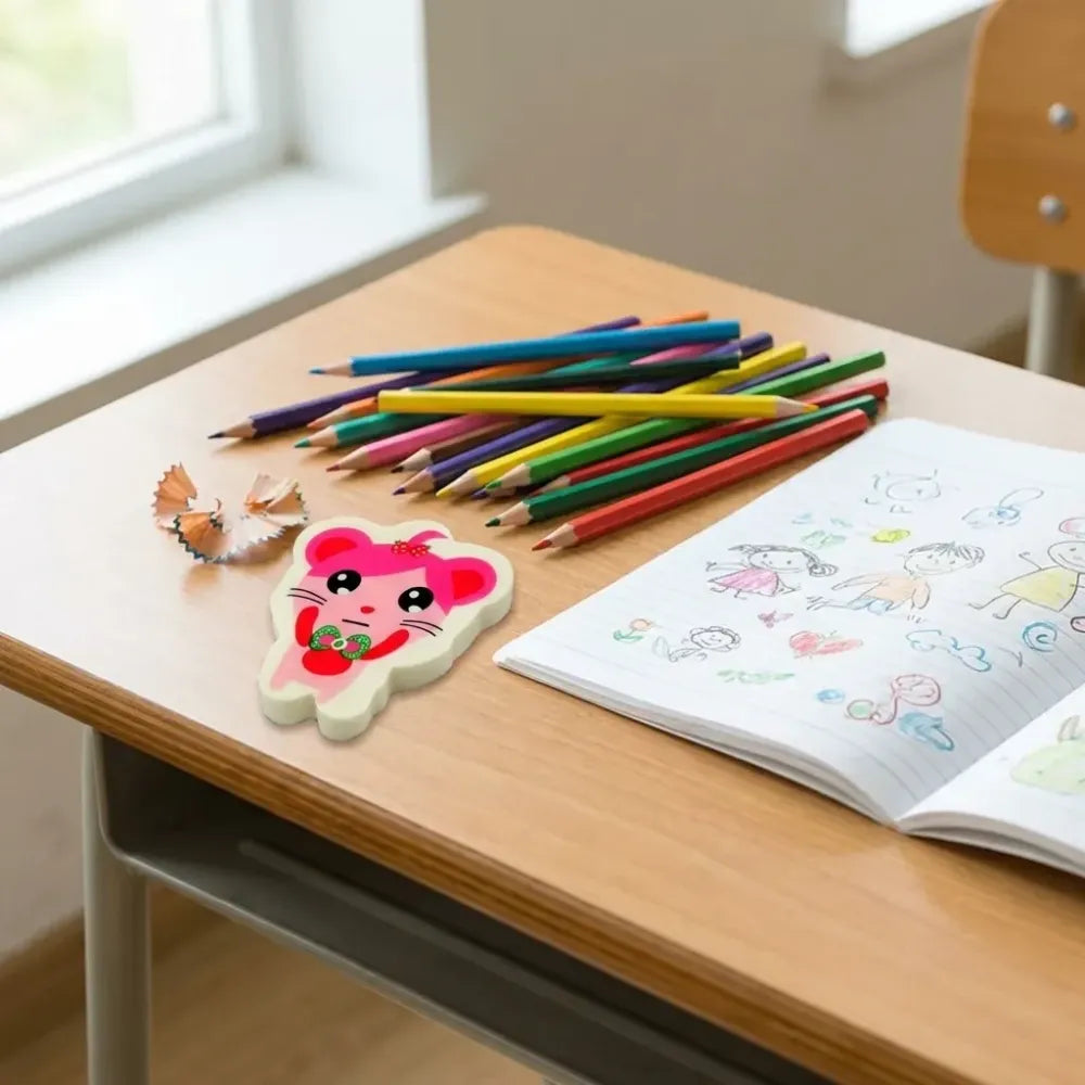 Fun cartoon kid’s eraser - office