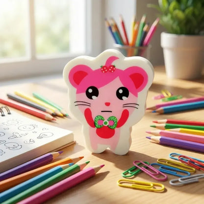 Fun cartoon kid’s eraser - office
