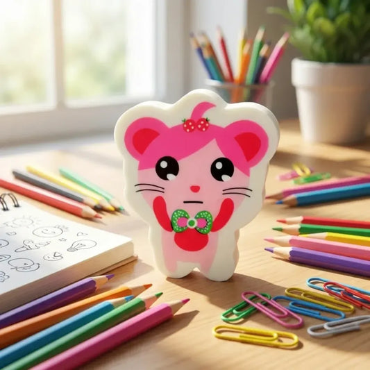 Fun cartoon kid’s eraser - office