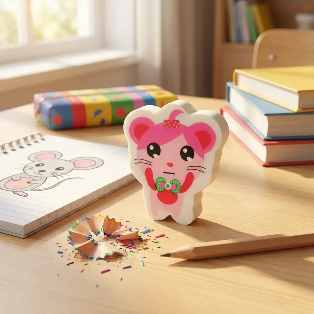 Fun cartoon kid’s eraser - office