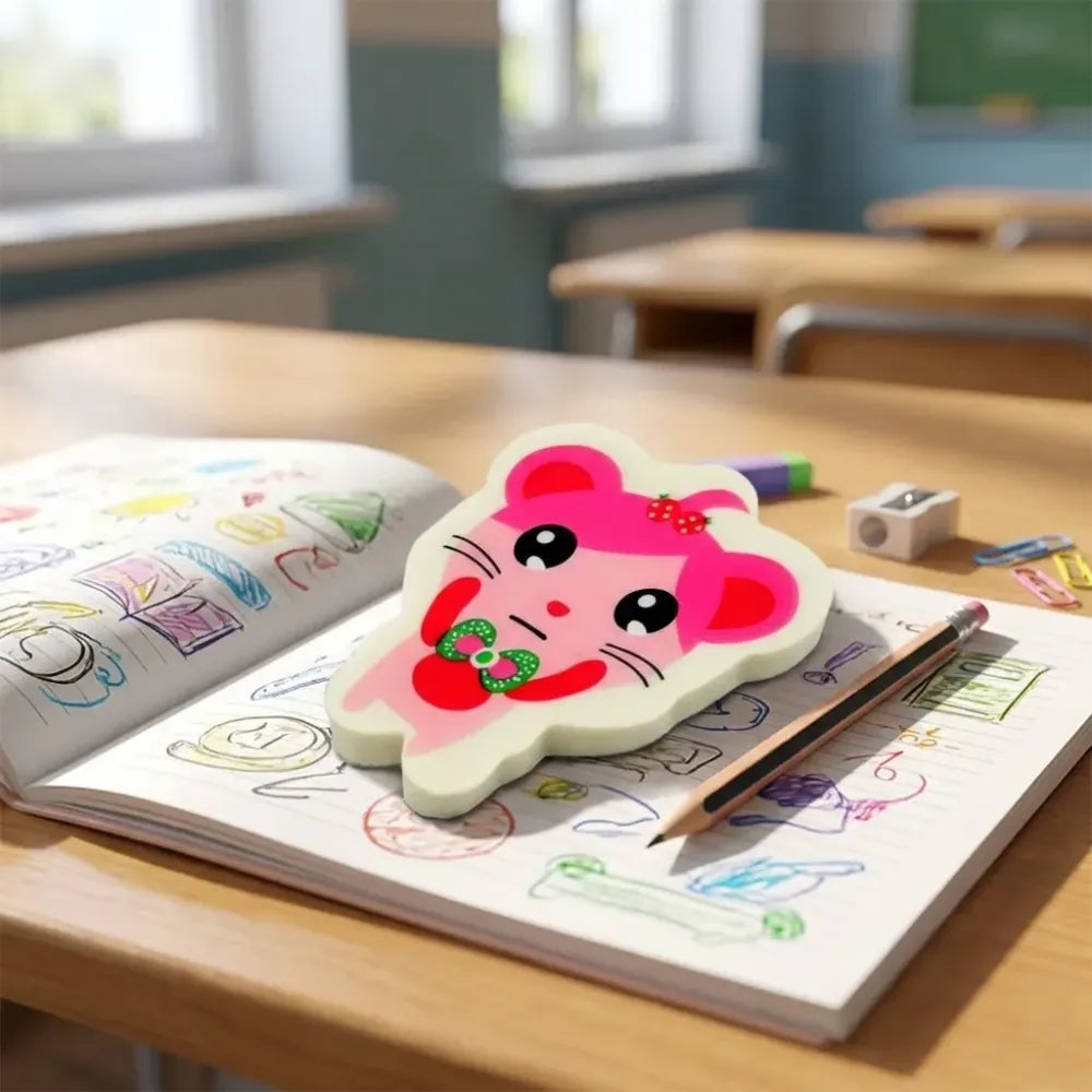 Fun cartoon kid’s eraser - office