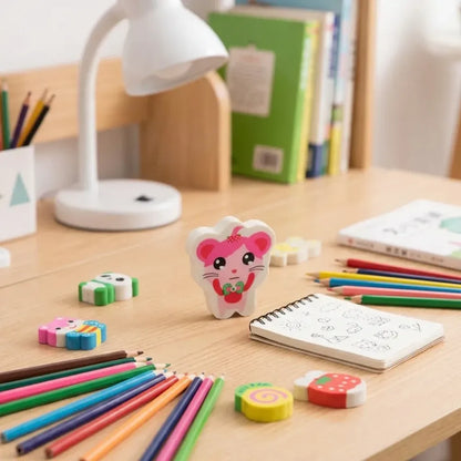 Fun cartoon kid’s eraser - office