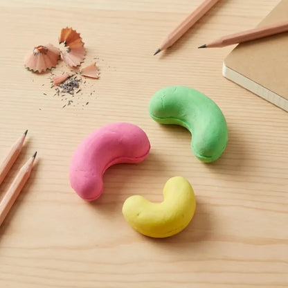 Fun cashew-shaped kids eraser - office