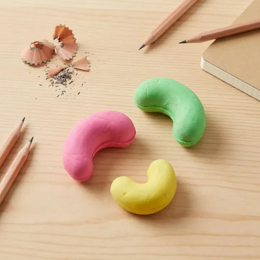 Fun cashew-shaped kids eraser - office