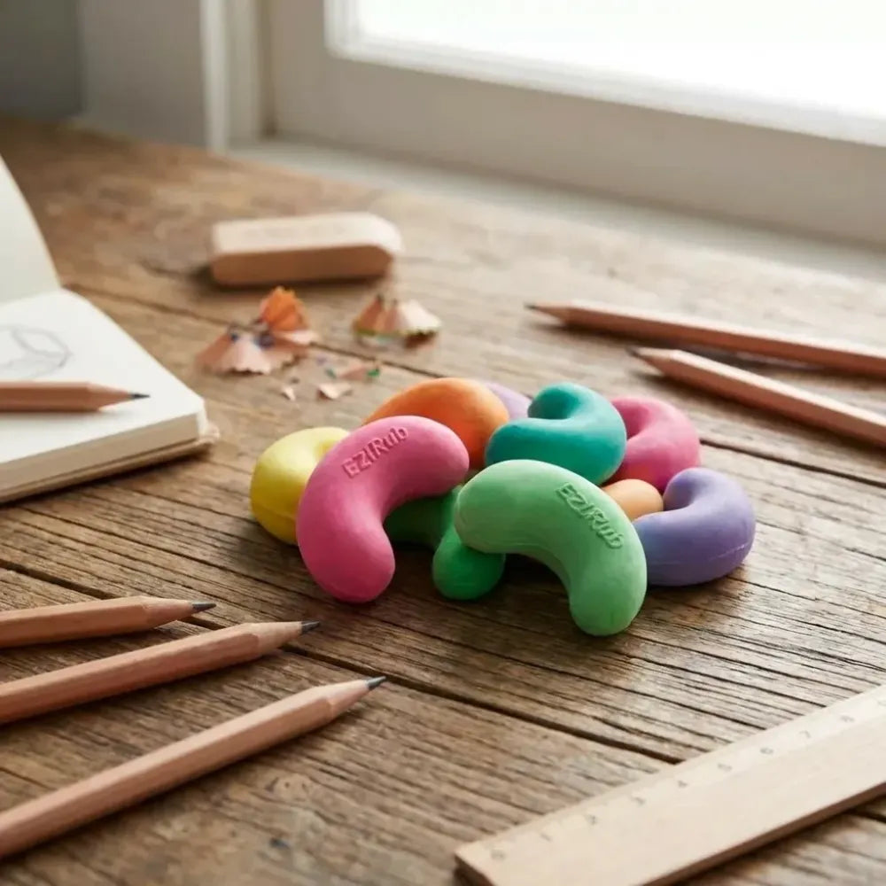 Fun cashew-shaped kids eraser - office