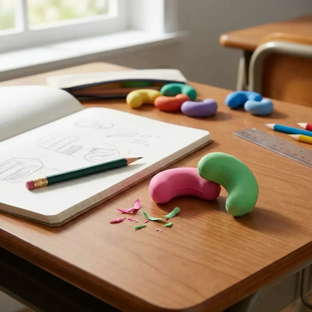 Fun cashew-shaped kids eraser - office