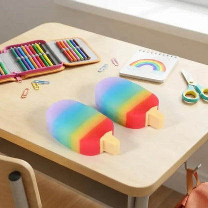 Fun jelly popsicle erasers - office