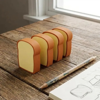 Fun toast bread erasers - office