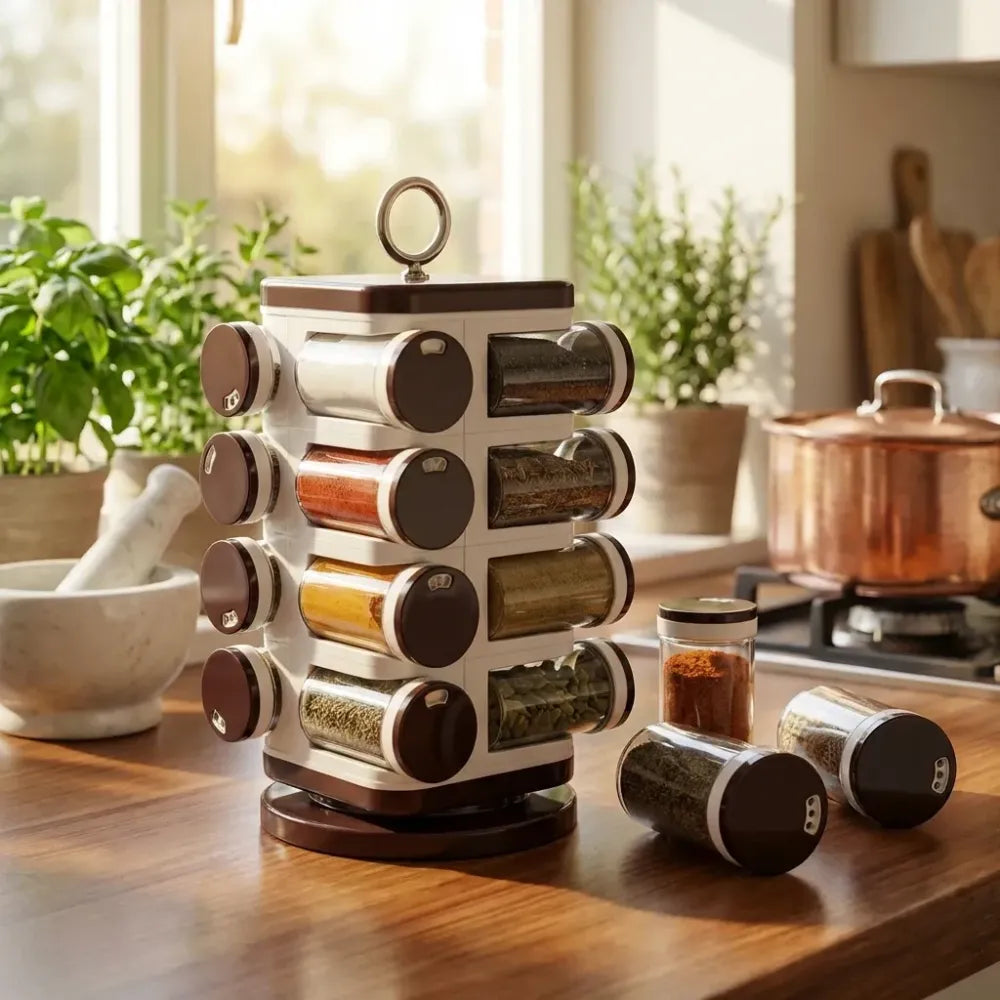 Ganesh 16-jar spice rack - home & kitchen
