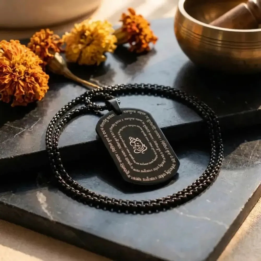 Ganpati shlok pendant chain - potential heroes