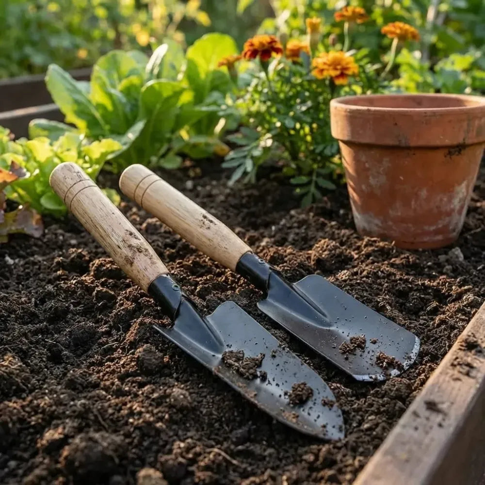 Garden shovel tool set