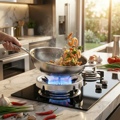 Gas stove fire & windproof saving stand