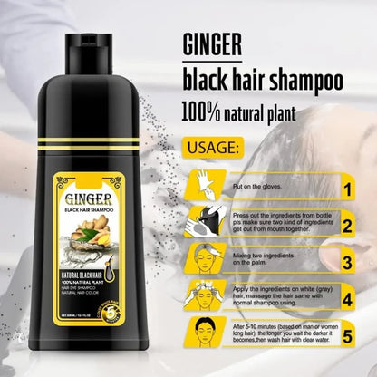 Ginger black hair shampoo – 300ml