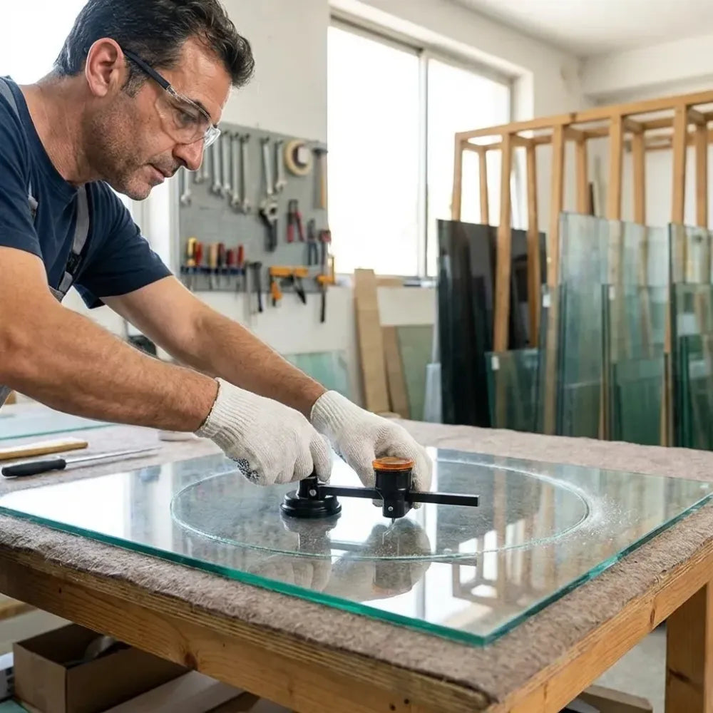 Glass compass gauge cutter