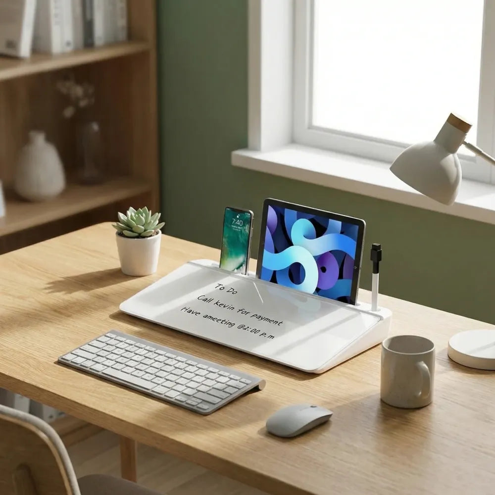 Glass desk organizer board - potential heroes