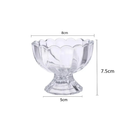 Glass dessert bowl set – 6 pcs - home & kitchen