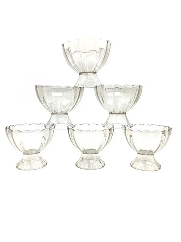 Glass Dessert Bowl Set – 6 Pcs