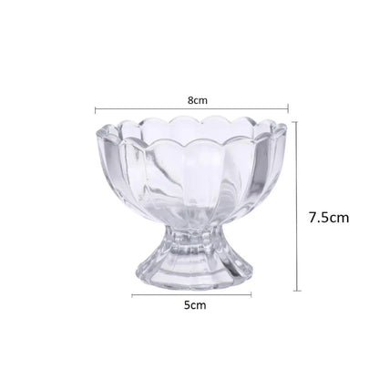 Glass dessert bowl set (6 pcs) - home & kitchen