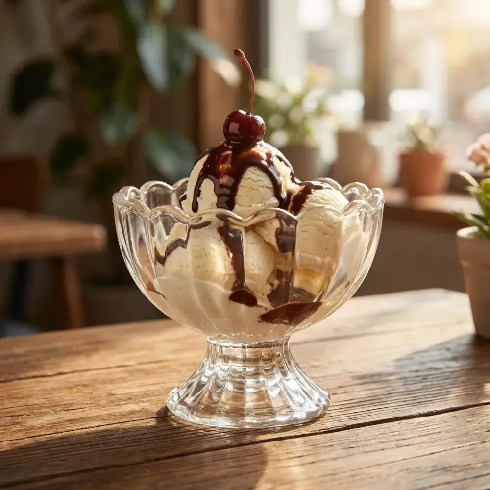 Glass dessert bowl set – 6 pcs - home & kitchen