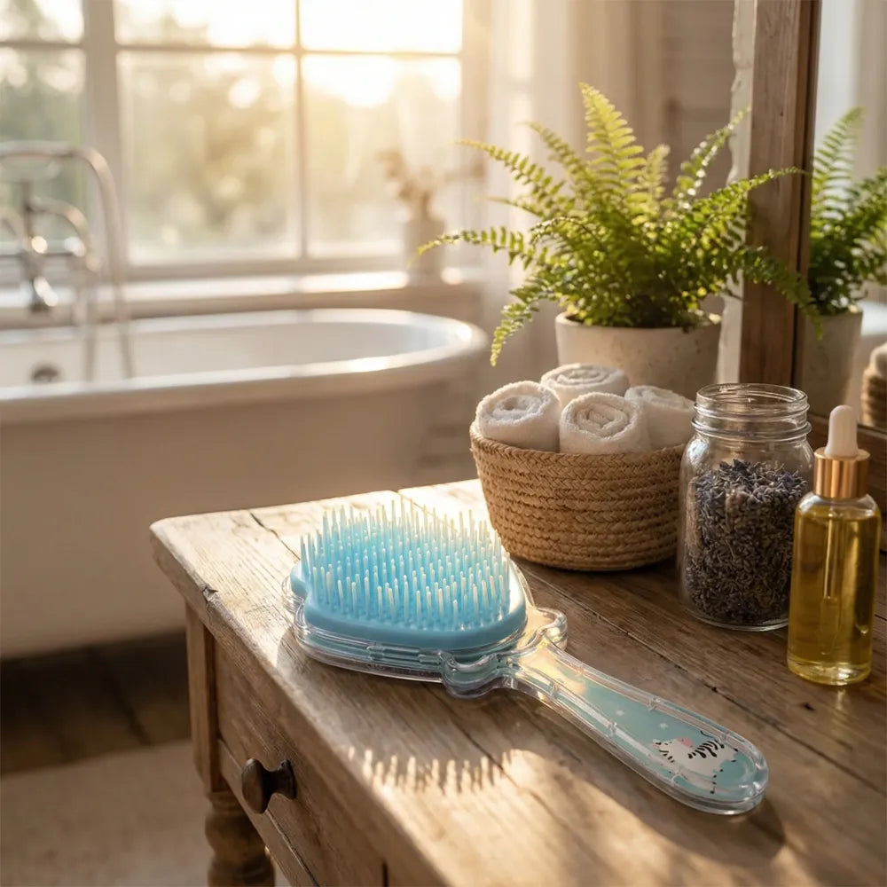 Glitter mermaid detangling hairbrush - health & beauty
