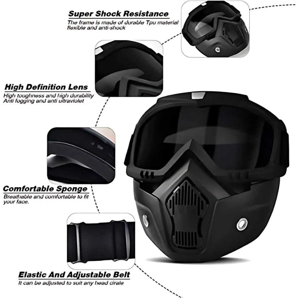 Goggle mask anti scratch uv protective