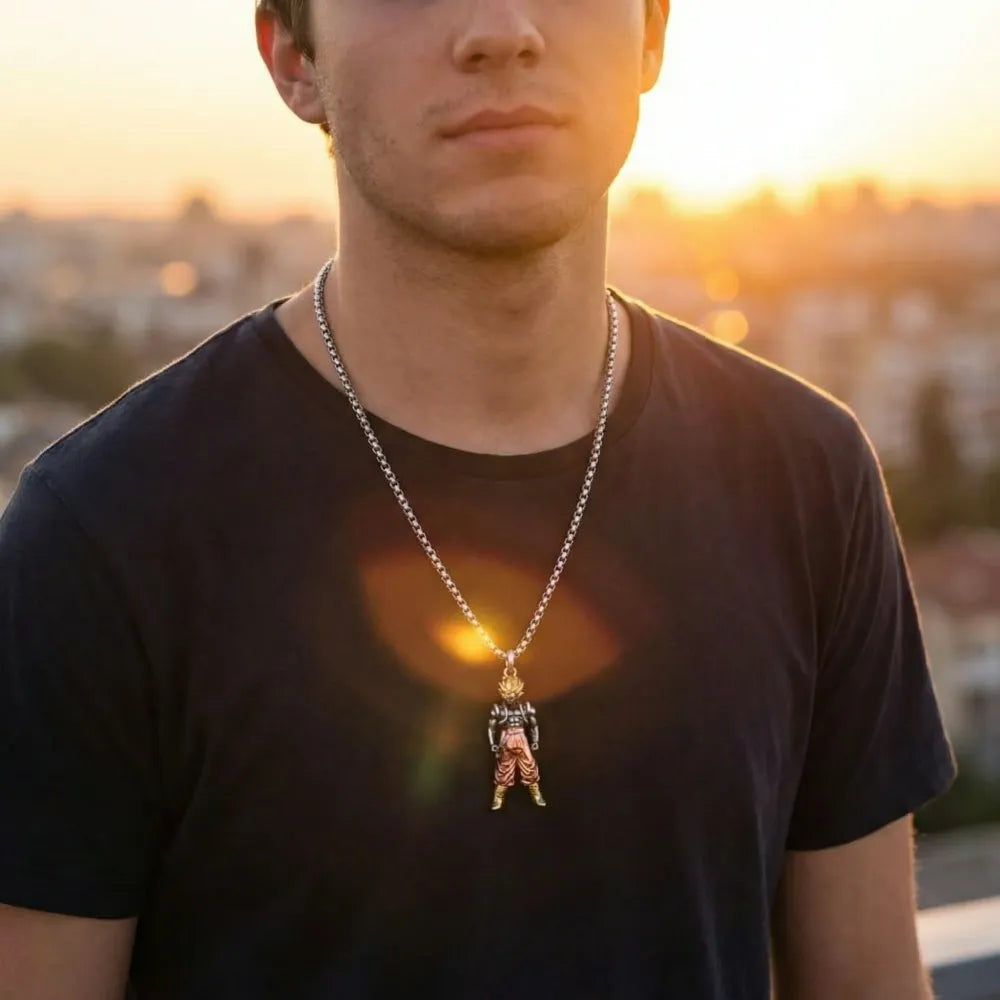 Goku anime pendant chain