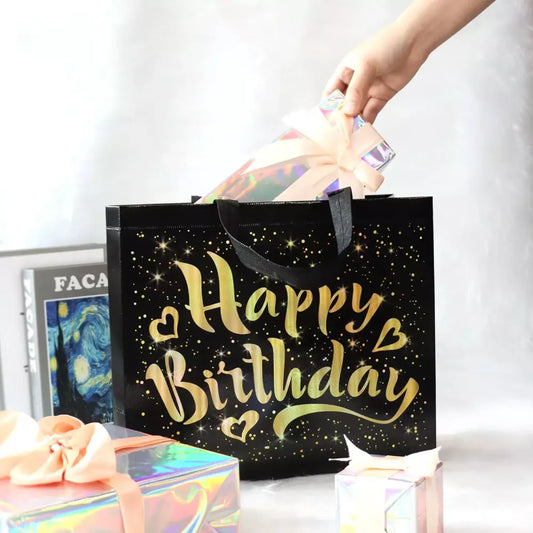 Gold star birthday gift bag - home & kitchen