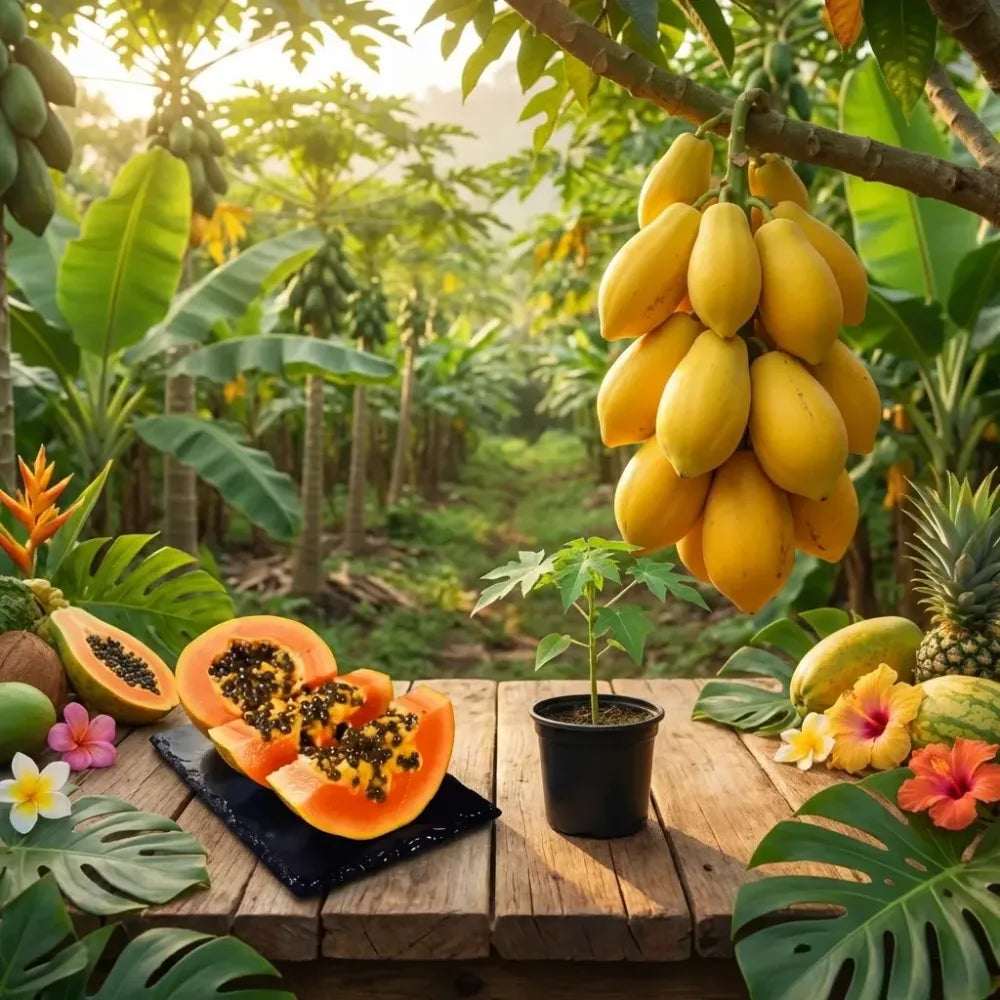 Golden papaya fruit seeds - gardening