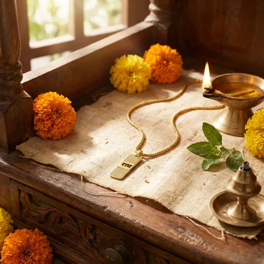 Golden ram naam locket - health care