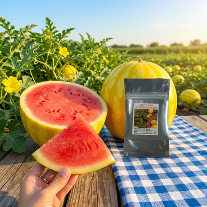 Golden red watermelon seeds - gardening