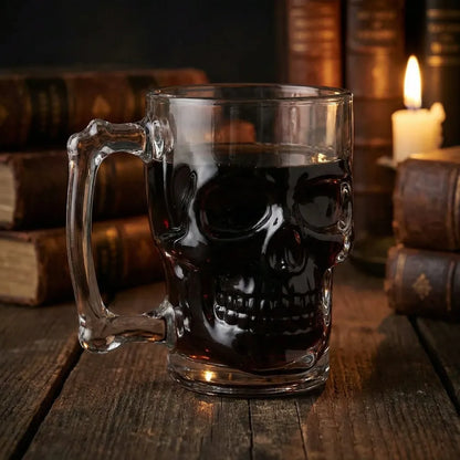 Gothic skull beer glass - home essentials