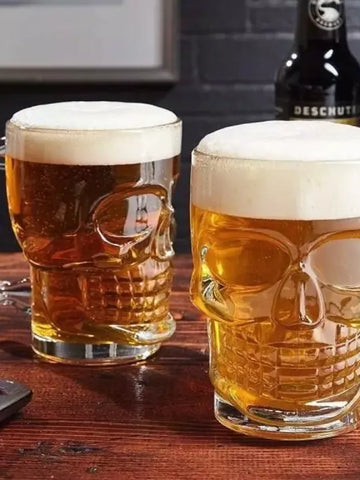 Gothic Skull Beer Glass