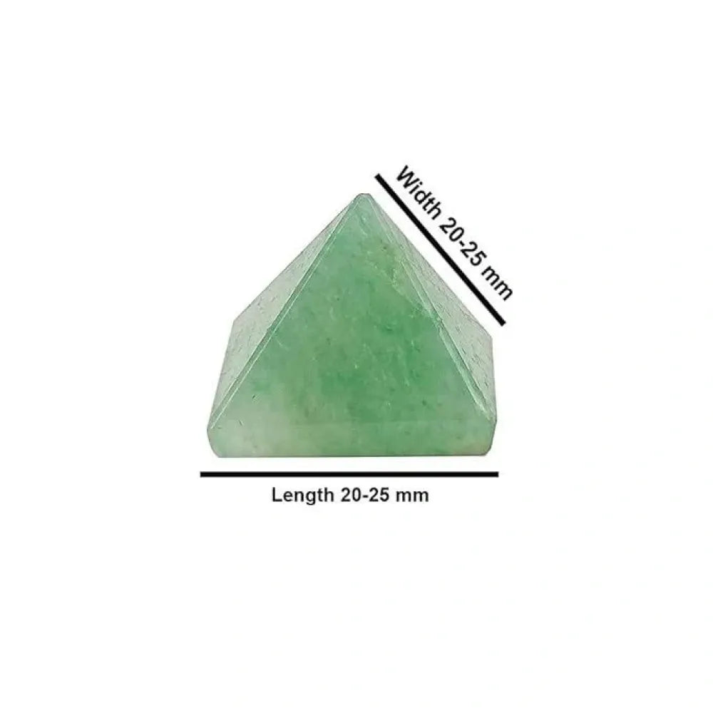 Green jade healing pyramid