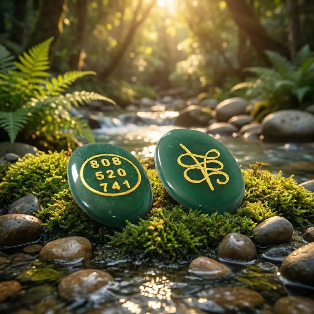 Green jade money magnet coin
