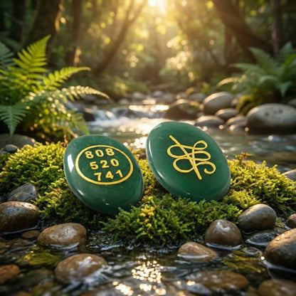 Green jade money magnet coin