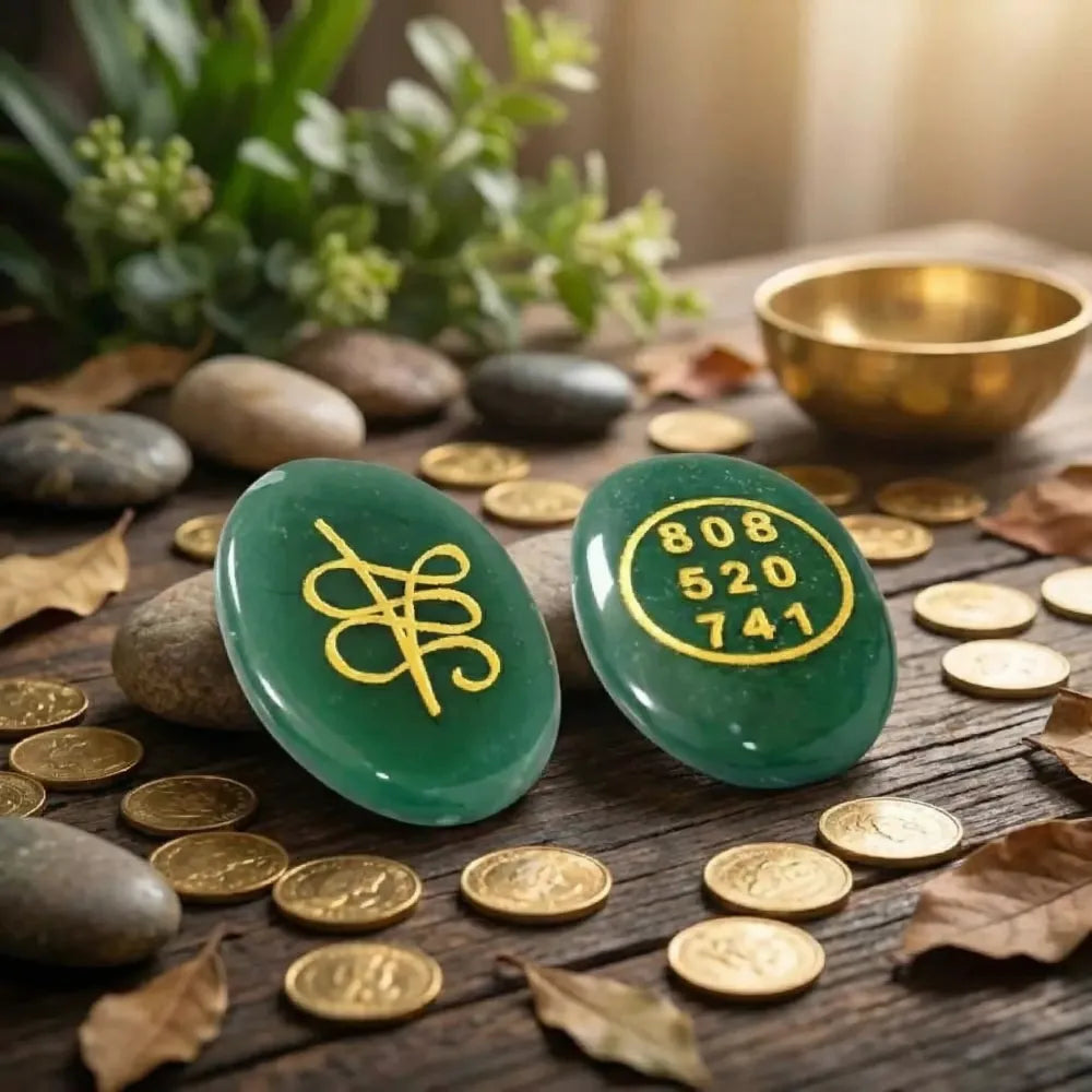 Green jade money magnet coin