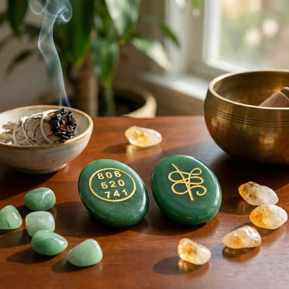 Green jade money magnet coin