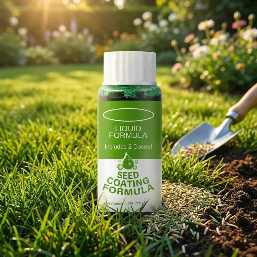 Green lawn seed booster - gardening
