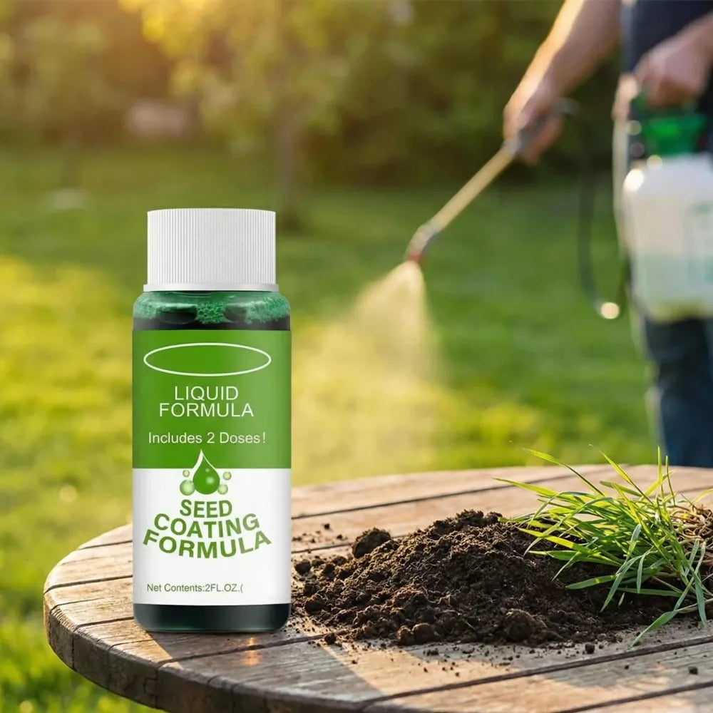 Green lawn seed booster - gardening