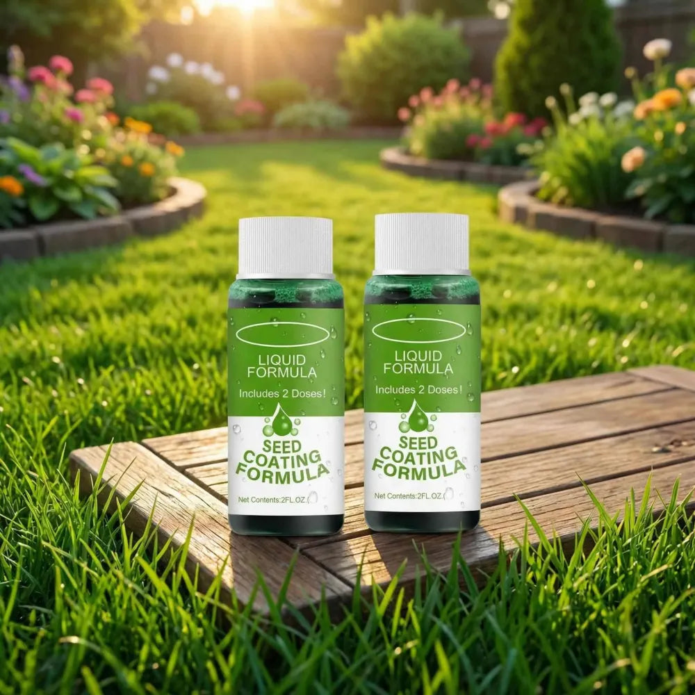 Green lawn seed booster - gardening