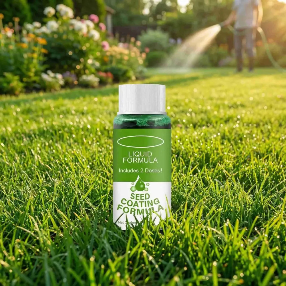 Green lawn seed booster - gardening
