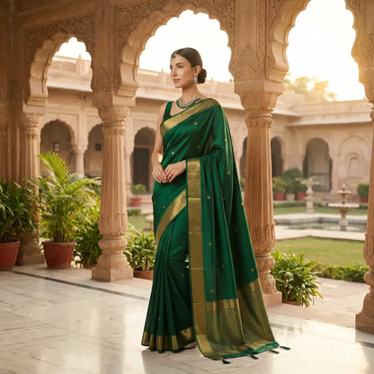 Green meenakari & kundan necklace set - jeweller set