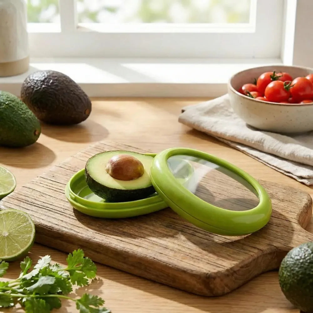 Green oval shape vegetable container premium fruits saver keeper (1 pc) - kitchen tool