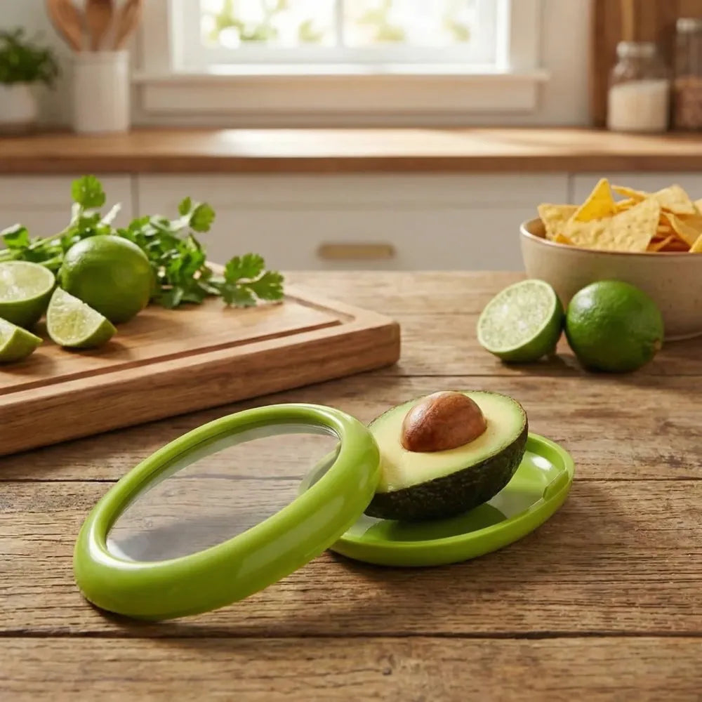 Green oval shape vegetable container premium fruits saver keeper (1 pc) - kitchen tool