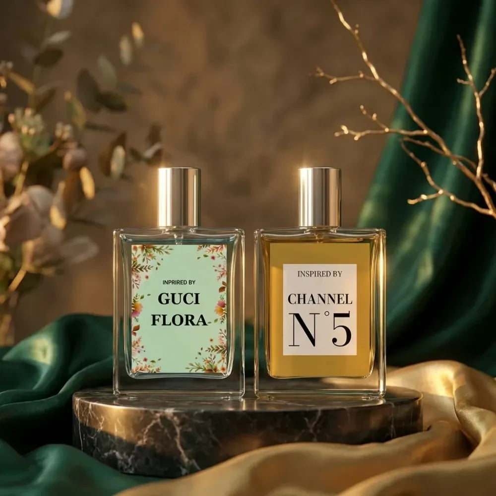Gucci flora & chanel n°5 inspired perfume – pack of 2