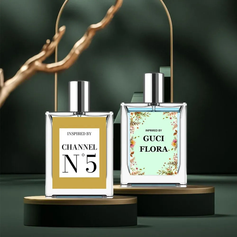 Gucci flora & chanel n°5 inspired perfume – pack of 2