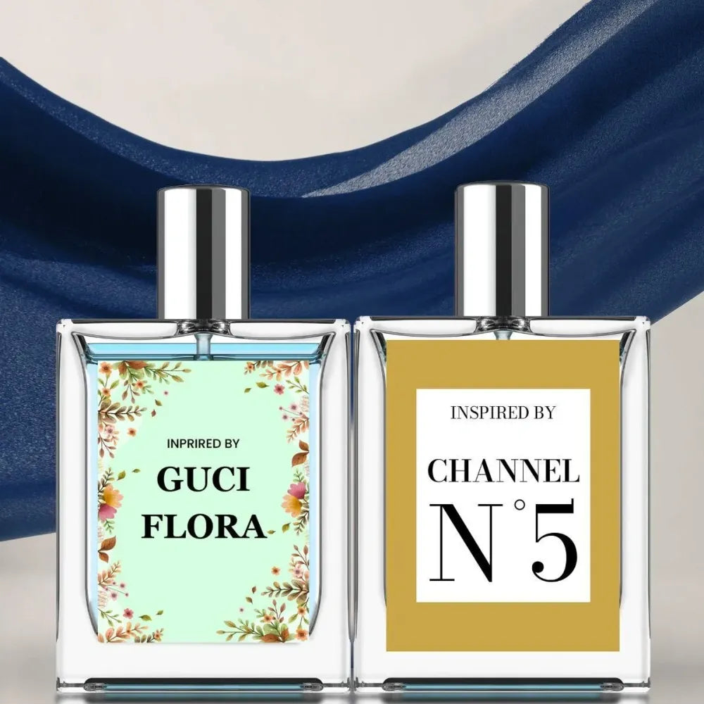 Gucci flora & chanel n°5 inspired perfume – pack of 2