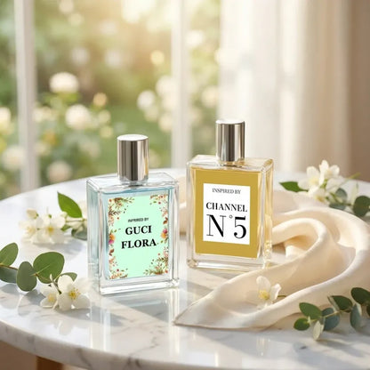 Gucci flora & chanel n°5 inspired perfume – pack of 2