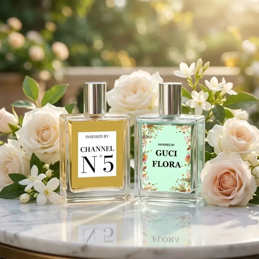 Gucci flora & chanel n°5 inspired perfume – pack of 2